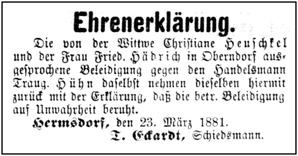 1881-03-23 Hdf Ehrenerklaerung